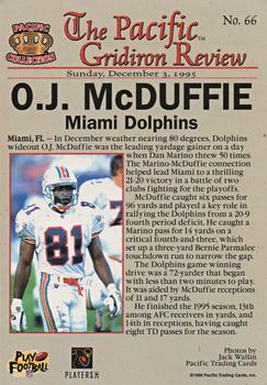 1996 Pacific Gridiron #66 O.J. McDuffie Back