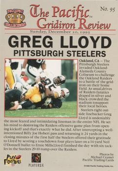 1996 Pacific Gridiron #95 Greg Lloyd Back
