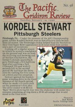 1996 Pacific Gridiron #98 Kordell Stewart Back