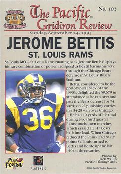 1996 Pacific Gridiron #102 Jerome Bettis Back