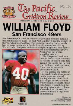 1996 Pacific Gridiron #108 William Floyd Back