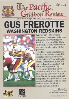 1996 Pacific Gridiron #124 Gus Frerotte Back