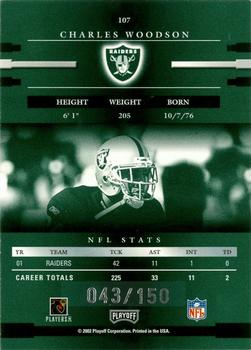 2002 Playoff Prestige - Xtra Points Green #107 Charles Woodson Back
