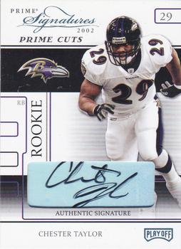 2002 Playoff Prime Signatures - Autographs Prime Cuts #100 Chester Taylor Front