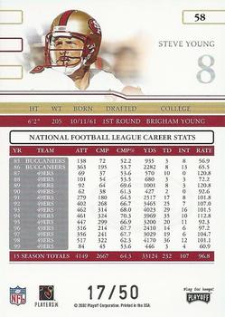 2002 Playoff Prime Signatures - Proofs #58 Steve Young Back