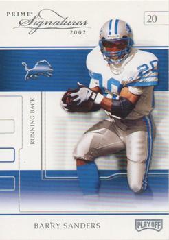 2002 Playoff Prime Signatures - Samples #61 Barry Sanders Front