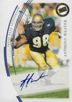 2002 Press Pass - Autographs #NNO Anthony Weaver Front