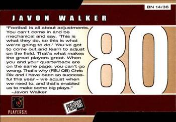 2002 Press Pass - Big Numbers #BN14 Javon Walker Back