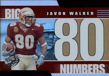 2002 Press Pass - Big Numbers #BN14 Javon Walker Front