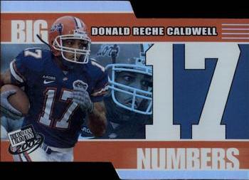 2002 Press Pass - Big Numbers #BN17 Donald Reche Caldwell Front