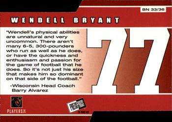 2002 Press Pass - Big Numbers #BN33 Wendell Bryant Back