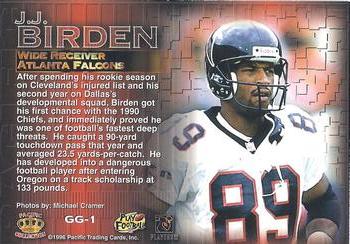 1996 Pacific Gridiron - Gems #GG-1 J.J. Birden Back