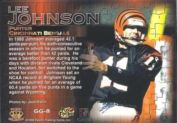 1996 Pacific Gridiron - Gems #GG-8 Lee Johnson Back