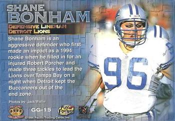1996 Pacific Gridiron - Gems #GG-15 Shane Bonham Back