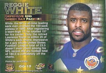 1996 Pacific Gridiron - Gems #GG-19 Reggie White Back