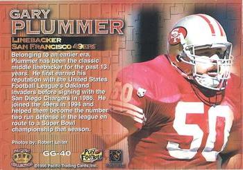 1996 Pacific Gridiron - Gems #GG-40 Gary Plummer Back