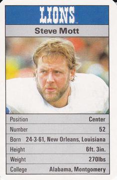 1987 Ace Fact Pack Detroit Lions #NNO Steve Mott Front