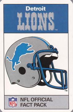 1987 Ace Fact Pack Detroit Lions #NNO Lions Helmet Front