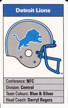 1987 Ace Fact Pack Detroit Lions #NNO Lions Information Front