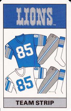 1987 Ace Fact Pack Detroit Lions #NNO Lions Team Strip Front