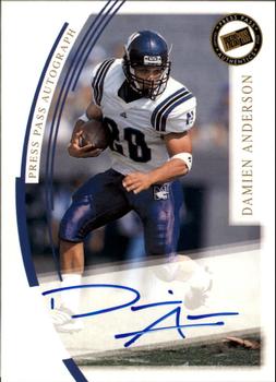 2002 Press Pass JE - Autographs #NNO Damien Anderson Front
