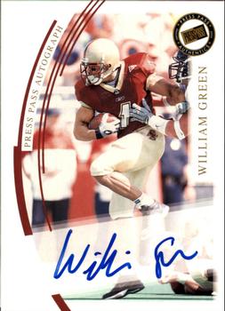 2002 Press Pass JE - Autographs #NNO William Green Front