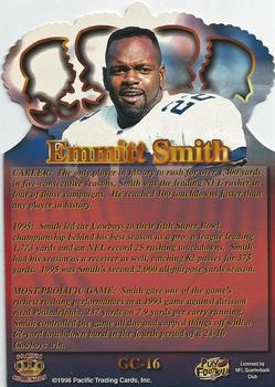 1996 Pacific Gridiron - Gold Crown Die Cuts #GC-16 Emmitt Smith Back