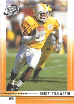 2002 Press Pass JE - First Down #FD11 Donte Stallworth Front
