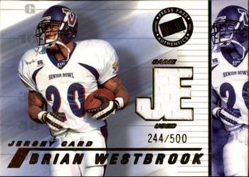 2002 Press Pass JE - Game Used Jerseys #JE/BW Brian Westbrook Front