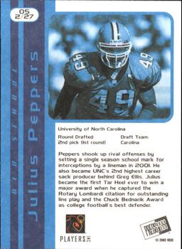 2002 Press Pass JE - Old School #OS2 Julius Peppers Back