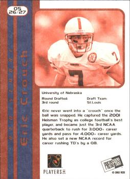 2002 Press Pass JE - Old School #OS26 Eric Crouch Back