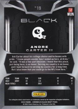 2023 Panini Chronicles Draft Picks - Black Blue #19 Andre Carter II Back