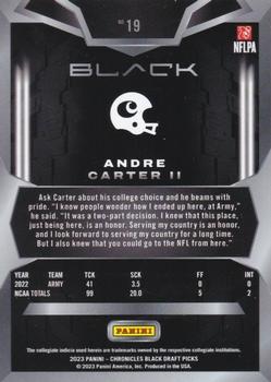 2023 Panini Chronicles Draft Picks - Black Purple #19 Andre Carter II Back