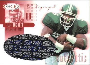 2002 SAGE - Autographs Red #A11 T.J. Duckett Front