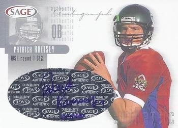 2002 SAGE - Autographs Silver #A33 Patrick Ramsey Front