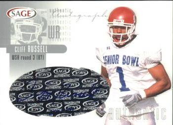 2002 SAGE - Autographs Silver #A35 Cliff Russell Front
