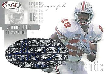 2002 SAGE - Autographs Silver #A45 Jonathan Wells Front