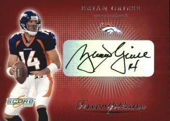 2002 Score - Inscriptions #IN-2 Brian Griese Front
