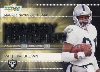 2002 Score - Monday Matchup #MM-8 Tim Brown Front