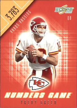 2002 Score - Numbers Game #NG-3 Trent Green Front