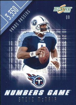 2002 Score - Numbers Game #NG-6 Steve McNair Front