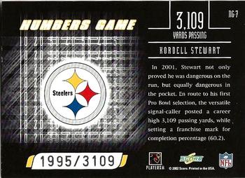 2002 Score - Numbers Game #NG-7 Kordell Stewart Back