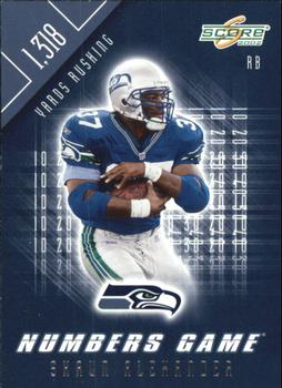 2002 Score - Numbers Game #NG-15 Shaun Alexander Front
