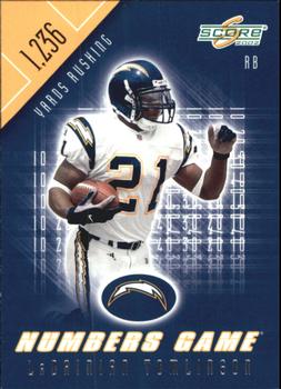 2002 Score - Numbers Game #NG-16 LaDainian Tomlinson Front