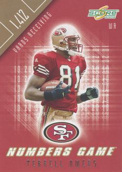 2002 Score - Numbers Game #NG-23 Terrell Owens Front