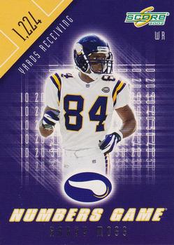 2002 Score - Numbers Game #NG-25 Randy Moss Front