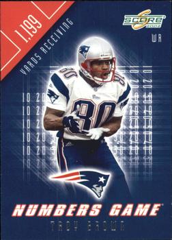 2002 Score - Numbers Game #NG-26 Troy Brown Front