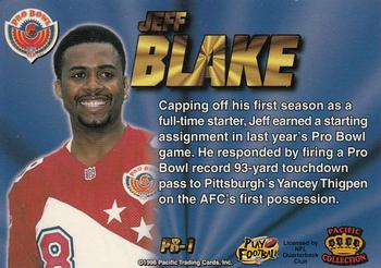 1996 Pacific Invincible - Pro Bowl #PB-1 Jeff Blake Back