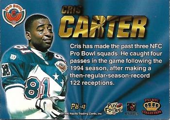 1996 Pacific Invincible - Pro Bowl #PB-4 Cris Carter Back