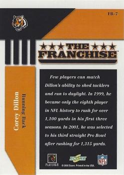 2002 Score - The Franchise #FR-7 Corey Dillon Back